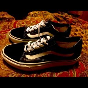 Black and white Vans